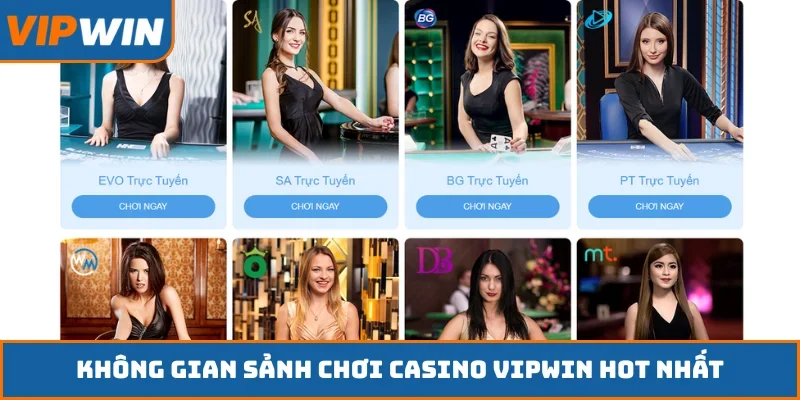 Không gian sảnh chơi casino VIPWIN hot nhất