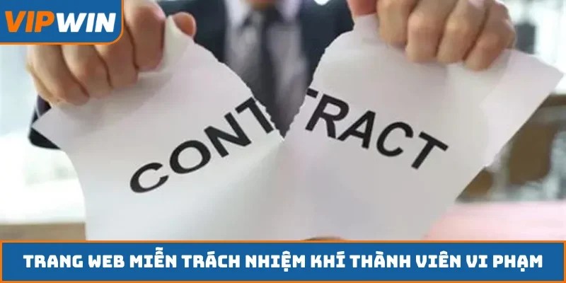 Trang web miễn trách nhiệm khí thành viên vi phạm